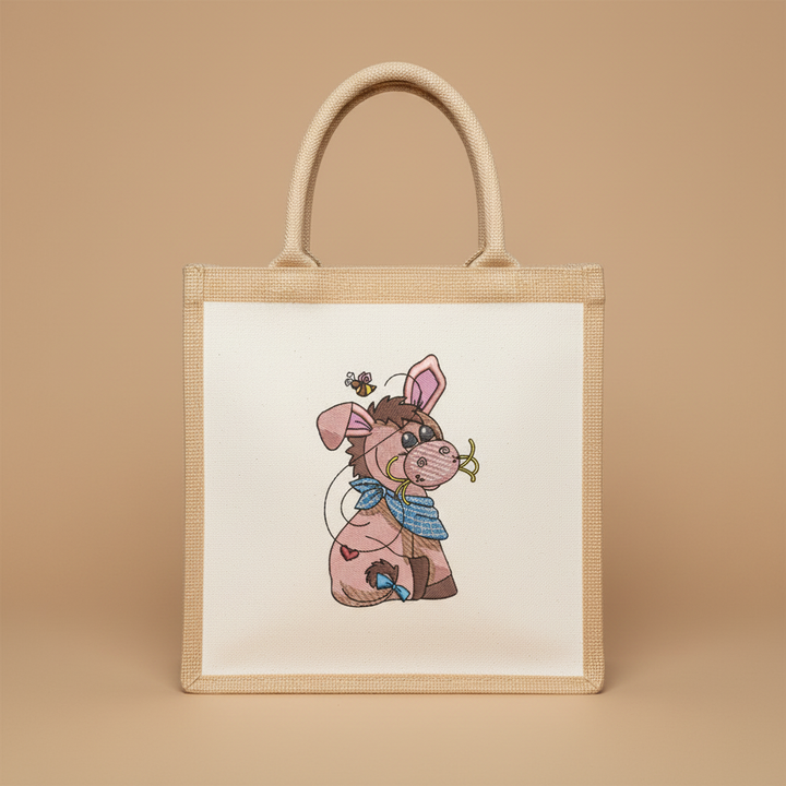Donkey &amp; Bee — Premium Embroidered Collection | Hoodie • Sweatshirt • Jute Tote | Original EmbroMania Design