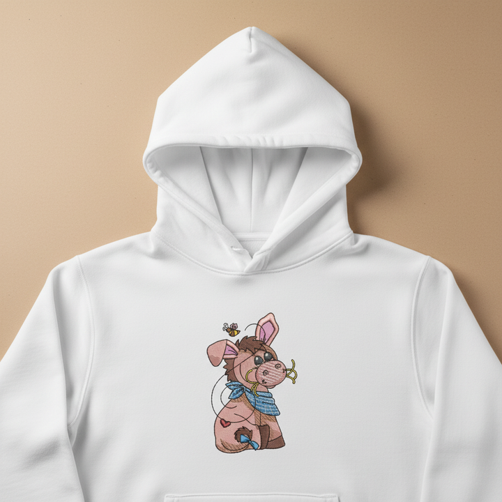 Donkey &amp; Bee — Premium Embroidered Collection | Hoodie • Sweatshirt • Jute Tote | Original EmbroMania Design