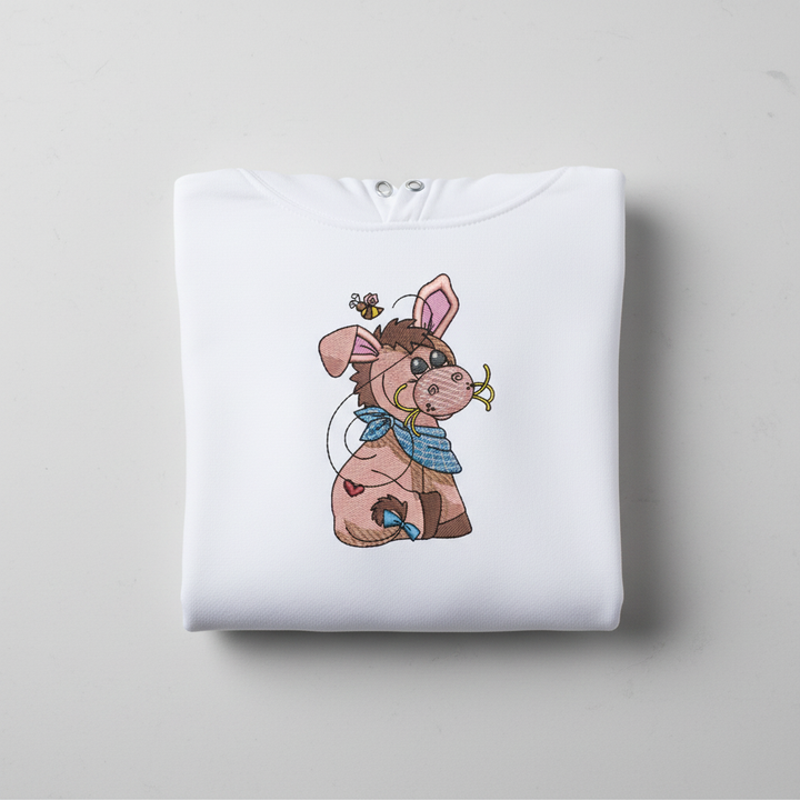 Donkey &amp; Bee — Premium Embroidered Collection | Hoodie • Sweatshirt • Jute Tote | Original EmbroMania Design