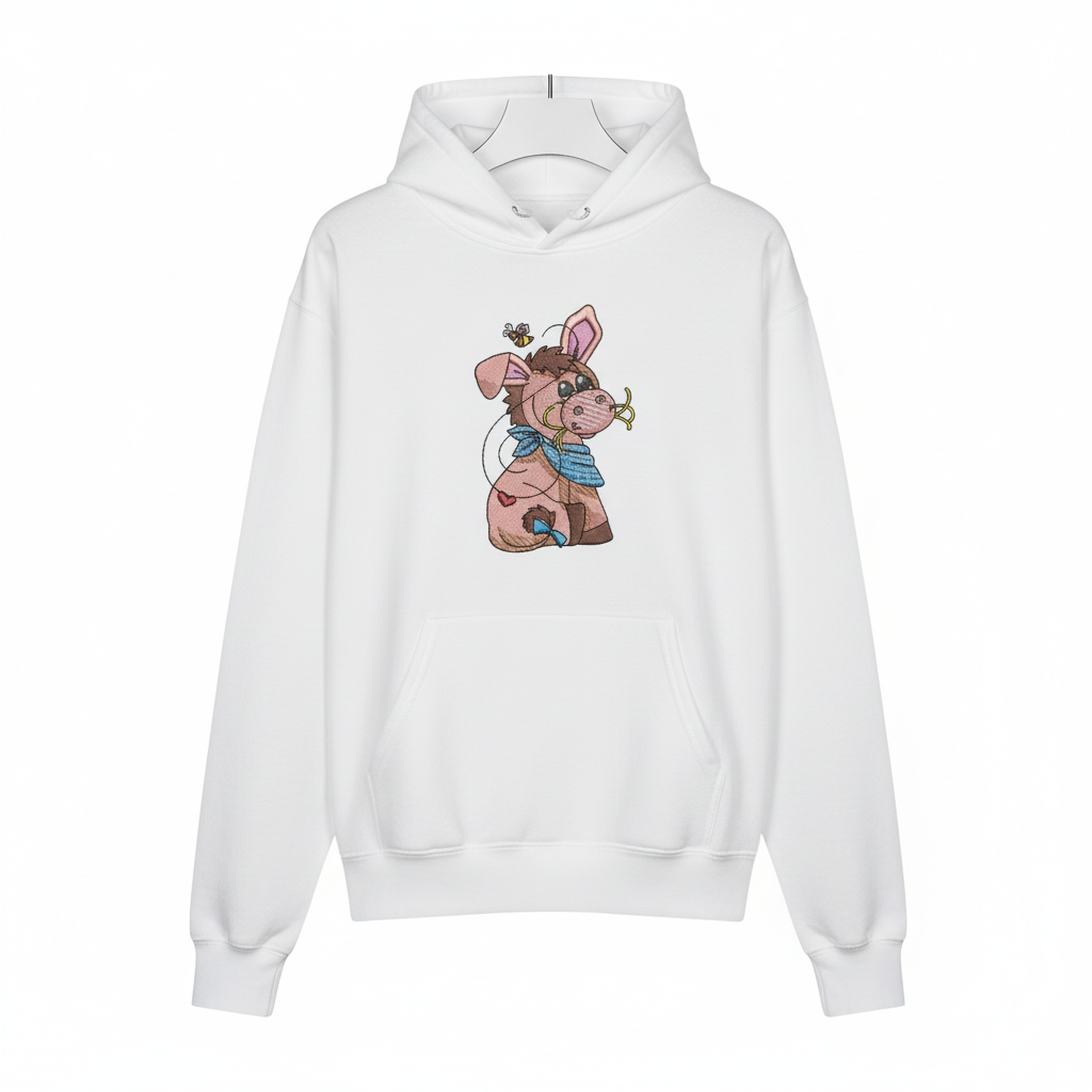 Donkey &amp; Bee — Premium Embroidered Collection | Hoodie • Sweatshirt • Jute Tote | Original EmbroMania Design