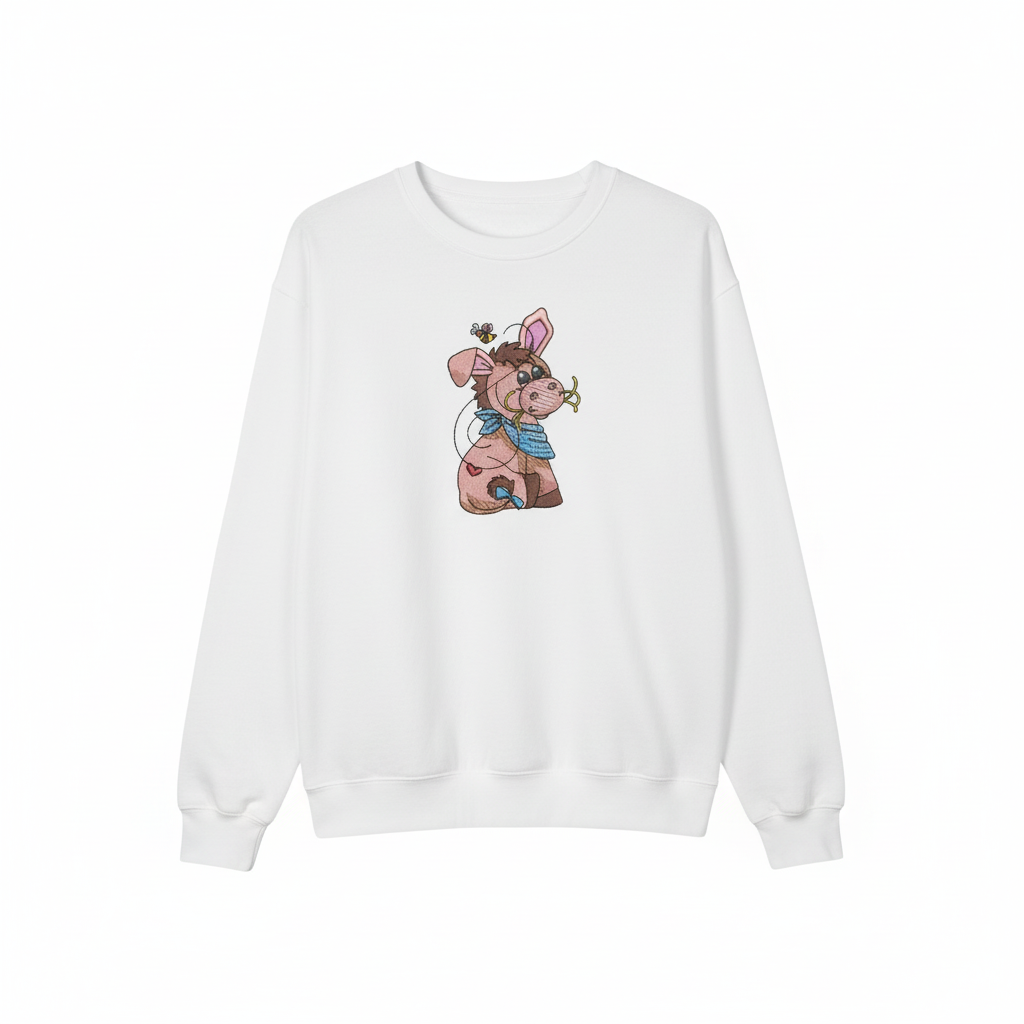 Donkey &amp; Bee — Premium Embroidered Collection | Hoodie • Sweatshirt • Jute Tote | Original EmbroMania Design