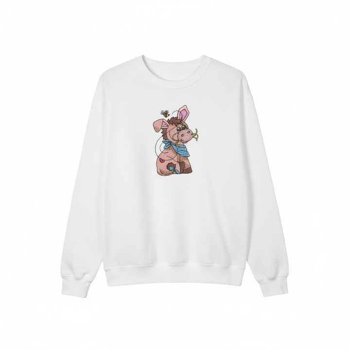 Donkey &amp; Bee — Premium Embroidered Collection | Hoodie • Sweatshirt • Jute Tote | Original EmbroMania Design