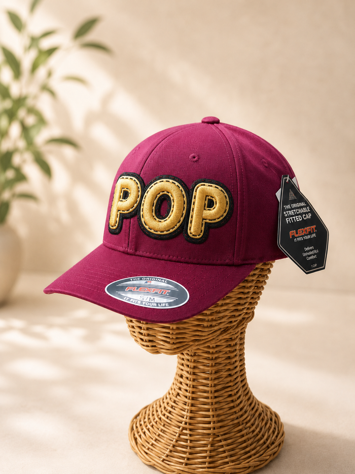 DoubleLayer Pop Two-Layer Appliqué Cap – Colourway 1 Hero Shot | Hand Finished in Dubai | EmbroMania