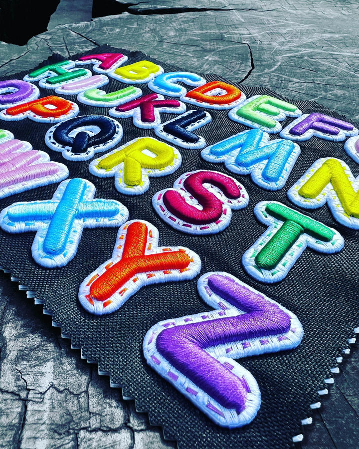 DoubleLayer Pop — Custom Two-Layer Appliqué Lettering | EmbroMania Dubai