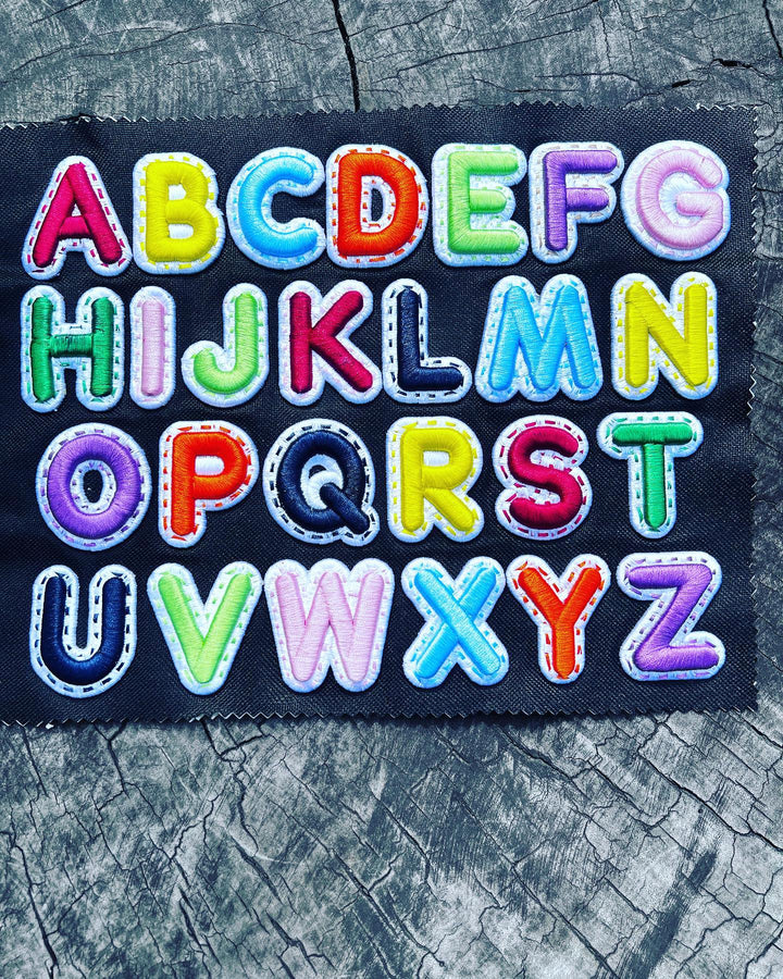 DoubleLayer Pop — Custom Two-Layer Appliqué Lettering | EmbroMania Dubai