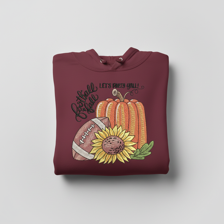 Football &amp; Fall Party Machine Embroidered Sweatshirt – Hand Finished in Dubai | EmbroMania