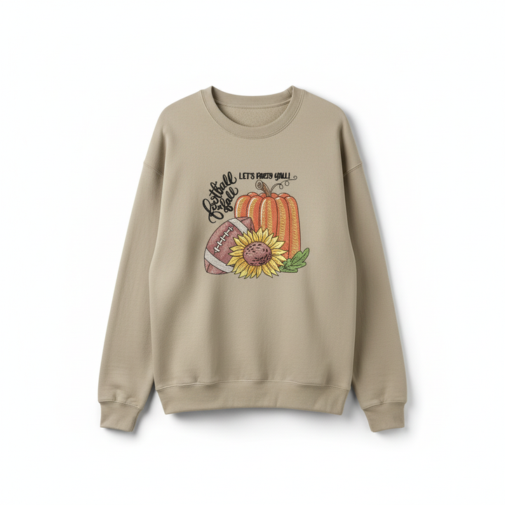 Football &amp; Fall Party Machine Embroidered Sweatshirt – Hand Finished in Dubai | EmbroMania