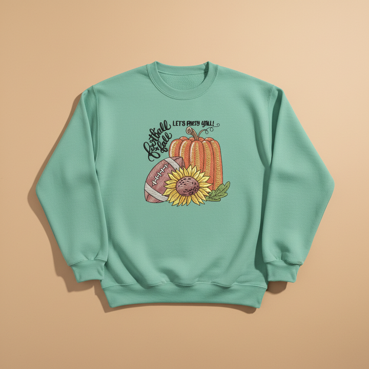 Football &amp; Fall Party Machine Embroidered Sweatshirt – Hand Finished in Dubai | EmbroMania