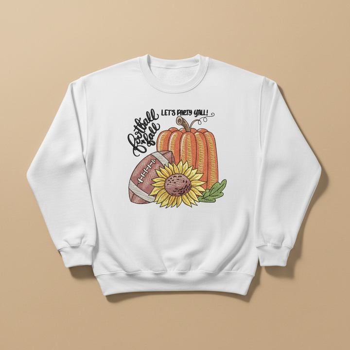 Football &amp; Fall Party Machine Embroidered Sweatshirt – Hand Finished in Dubai | EmbroMania