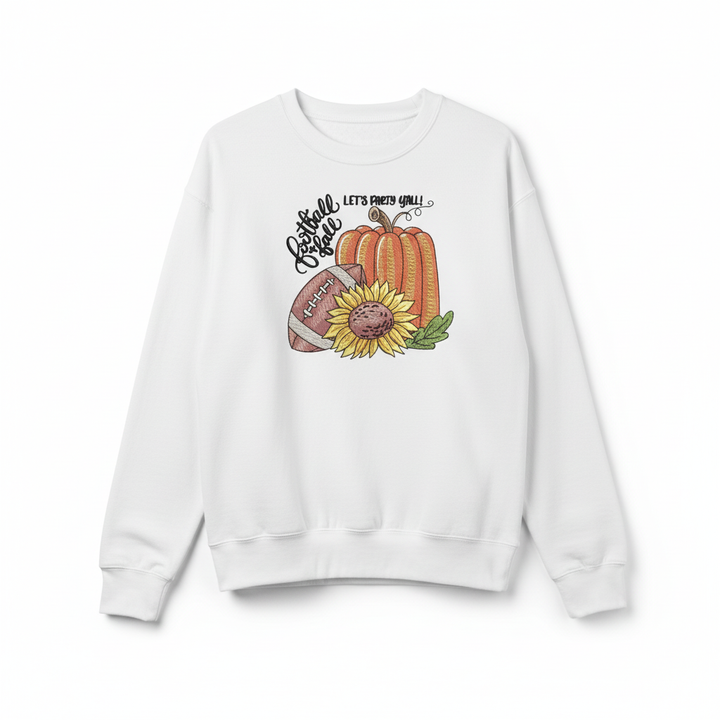 Football &amp; Fall Party Machine Embroidered Sweatshirt – Hand Finished in Dubai | EmbroMania