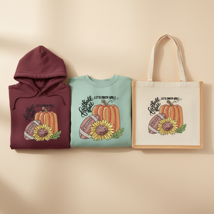 Football &amp; Fall Party Machine Embroidered Sweatshirt – Hand Finished in Dubai | EmbroMania