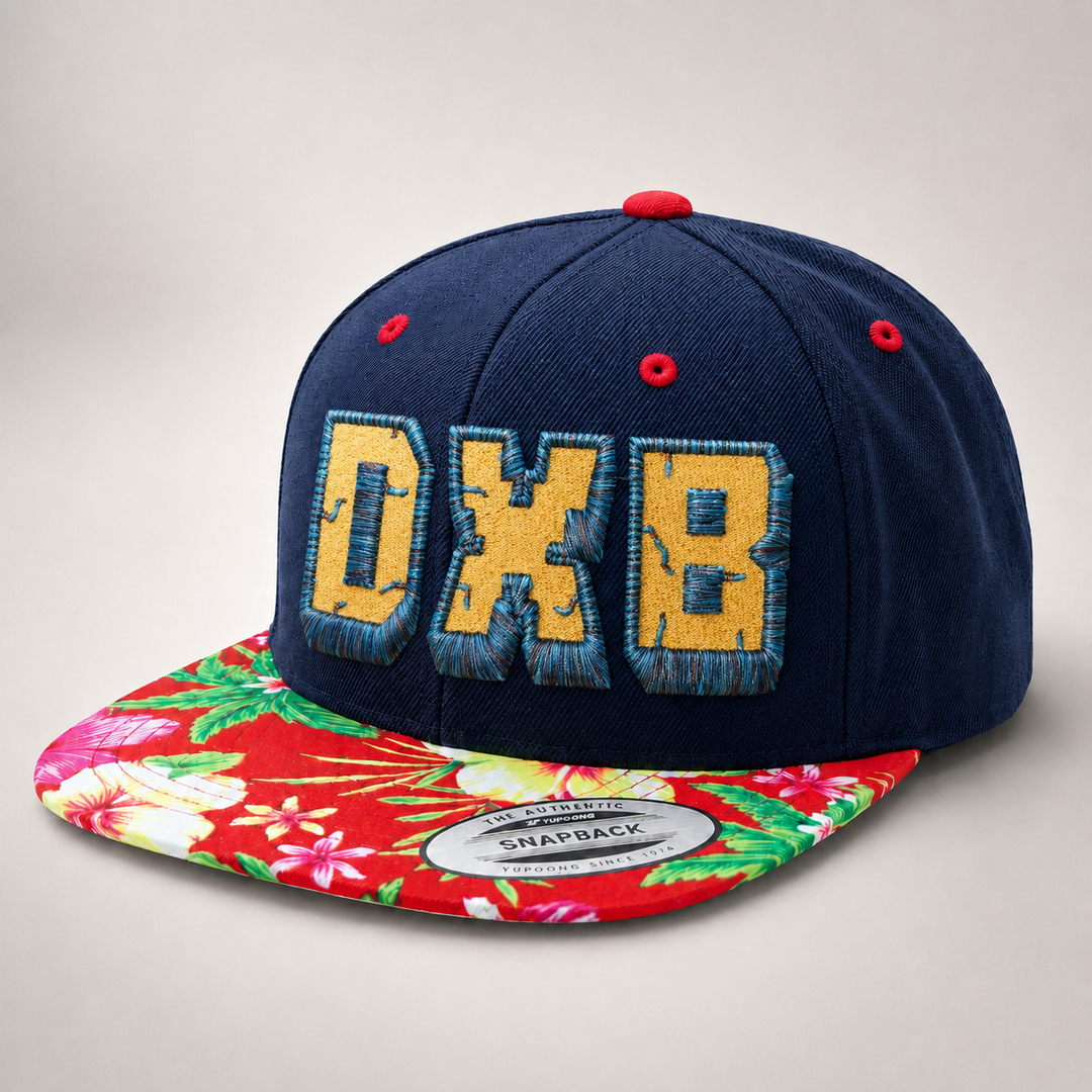 Navy blue cap with yellow &