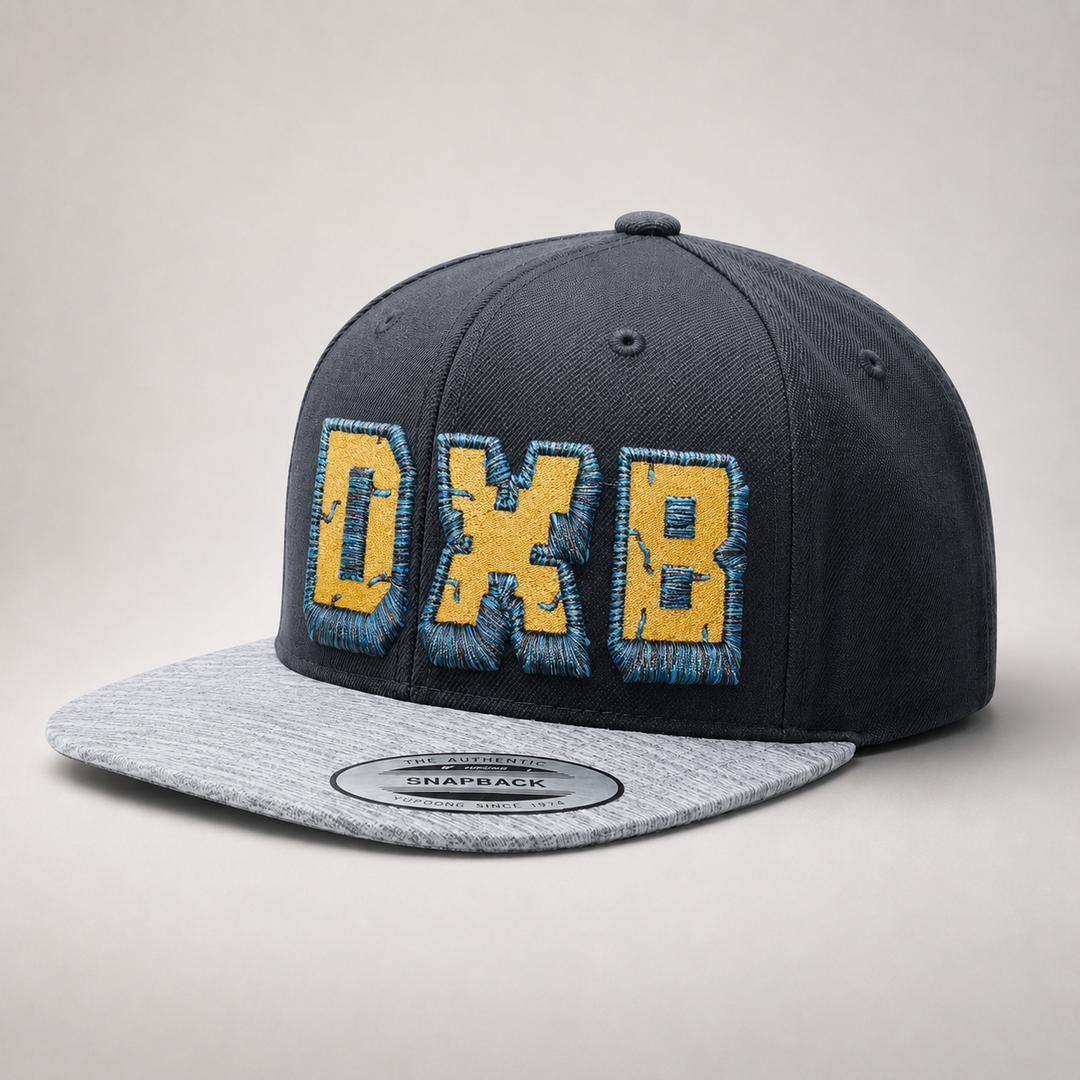 Black and gray cap with &