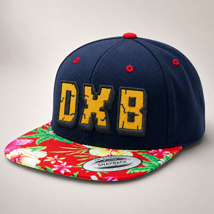 Navy blue cap with yellow &