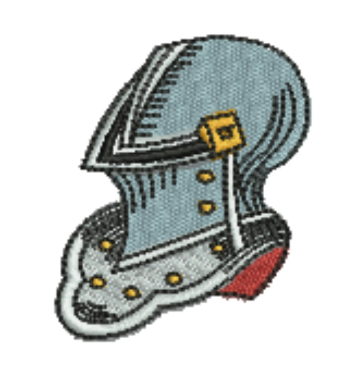 Warrior Helmets Patch — Viking &amp; Knight Embroidered Designs