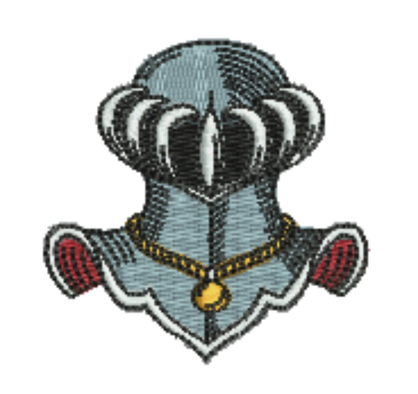 Warrior Helmets Patch — Viking &amp; Knight Embroidered Designs