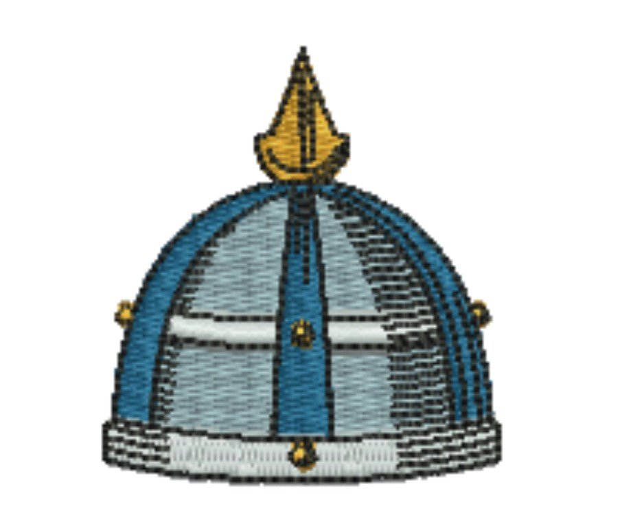 Warrior Helmets Patch — Viking &amp; Knight Embroidered Designs
