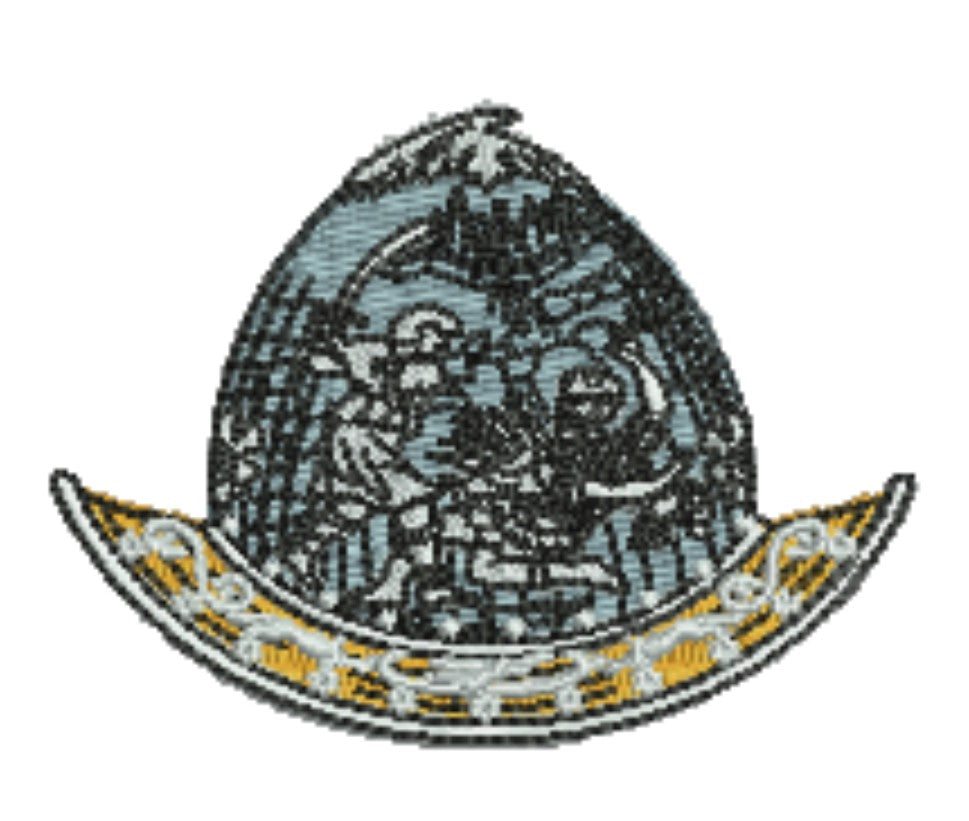 Warrior Helmets Patch — Viking &amp; Knight Embroidered Designs