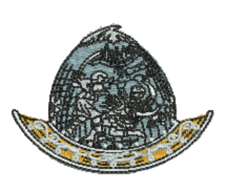 Warrior Helmets Patch — Viking &amp; Knight Embroidered Designs