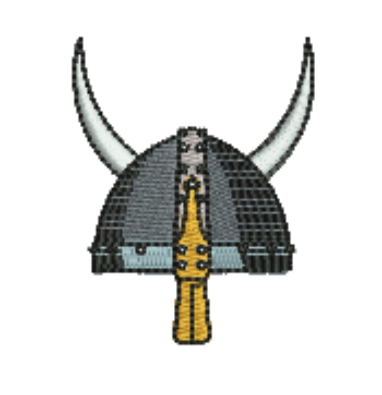 Warrior Helmets Patch — Viking &amp; Knight Embroidered Designs