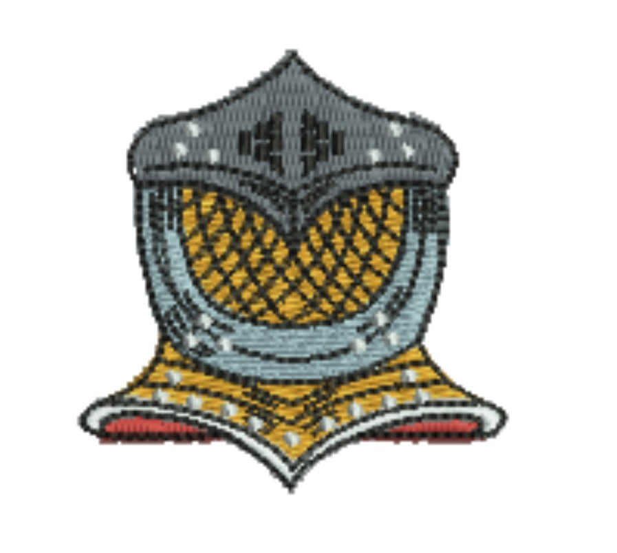 Warrior Helmets Patch — Viking &amp; Knight Embroidered Designs