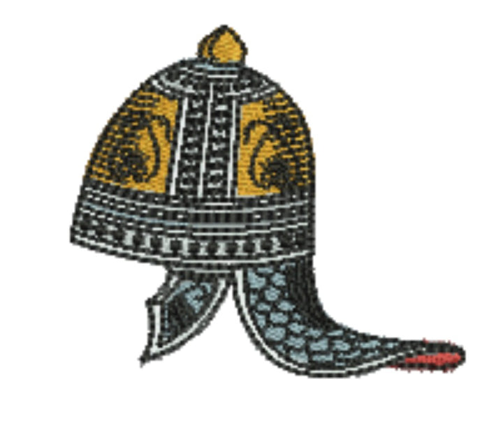 Warrior Helmets Patch — Viking &amp; Knight Embroidered Designs