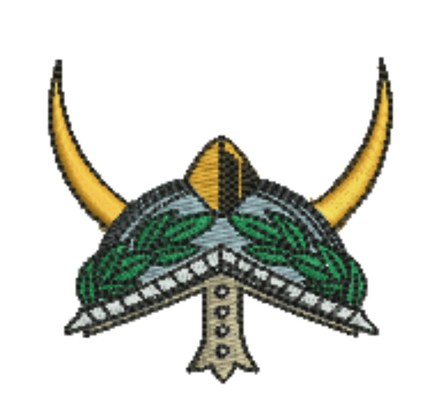 Warrior Helmets Patch — Viking &amp; Knight Embroidered Designs