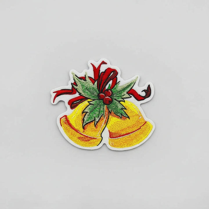 Holiday Bells with Holly &amp; Ribbon Machine Embroidered Sweatshirt – Hand Finished in Dubai | EmbroMania