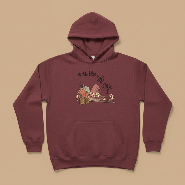 If the Broom Fits Ride It Machine Embroidered Sweatshirt – Hand Finished in Dubai | EmbroMania