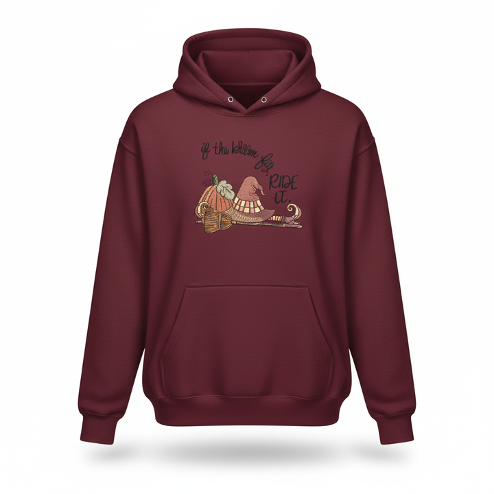 If the Broom Fits Ride It Machine Embroidered Sweatshirt – Hand Finished in Dubai | EmbroMania