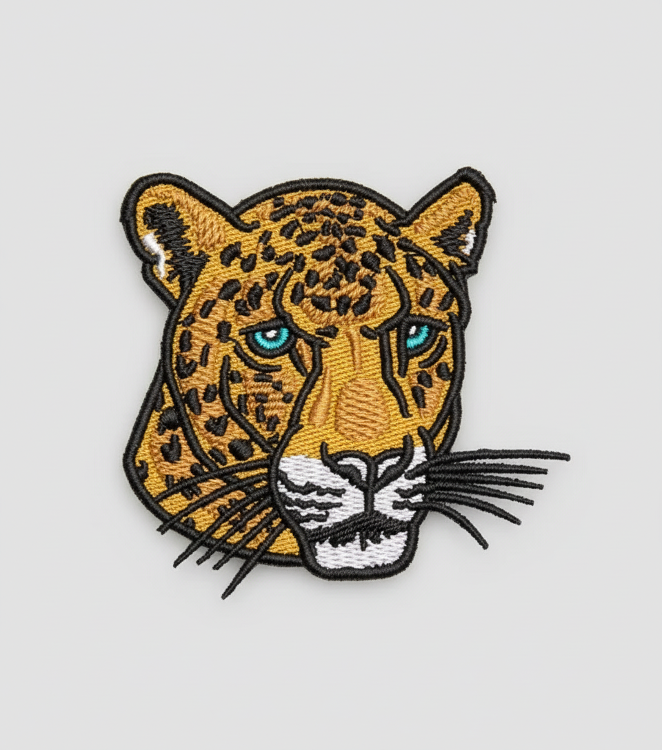 Embroidered patch of a leopard&
