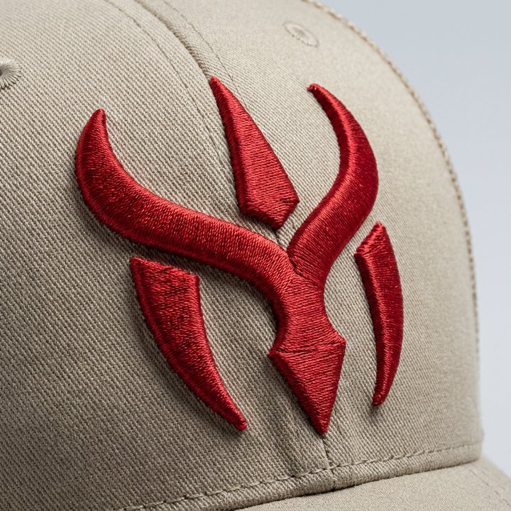 Solar Coil Machine Embroidered 3D Puff Flexfit Cap – Hand Finished in Dubai | EmbroMania