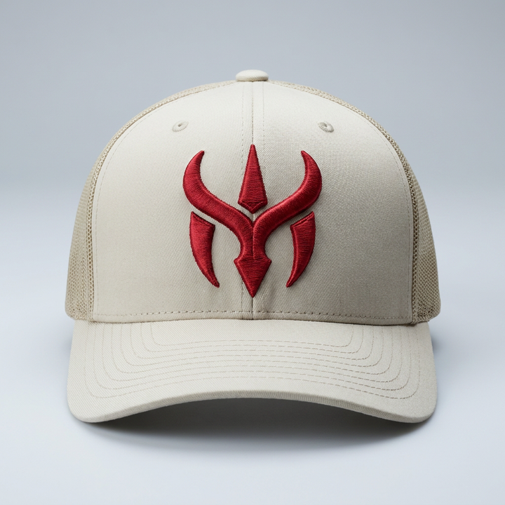 Solar Coil Machine Embroidered 3D Puff Flexfit Cap – Hand Finished in Dubai | EmbroMania