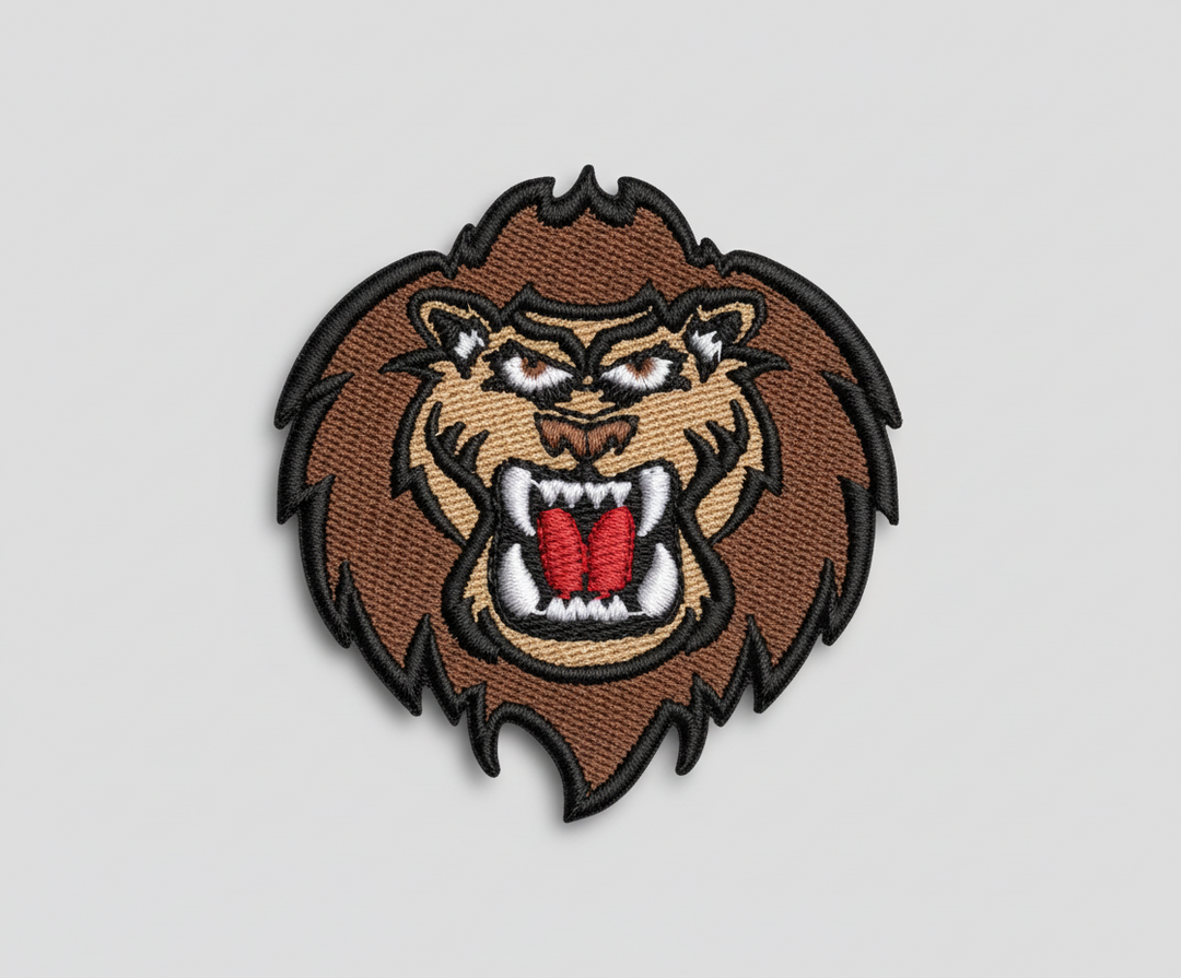 Embroidered patch of a lion&