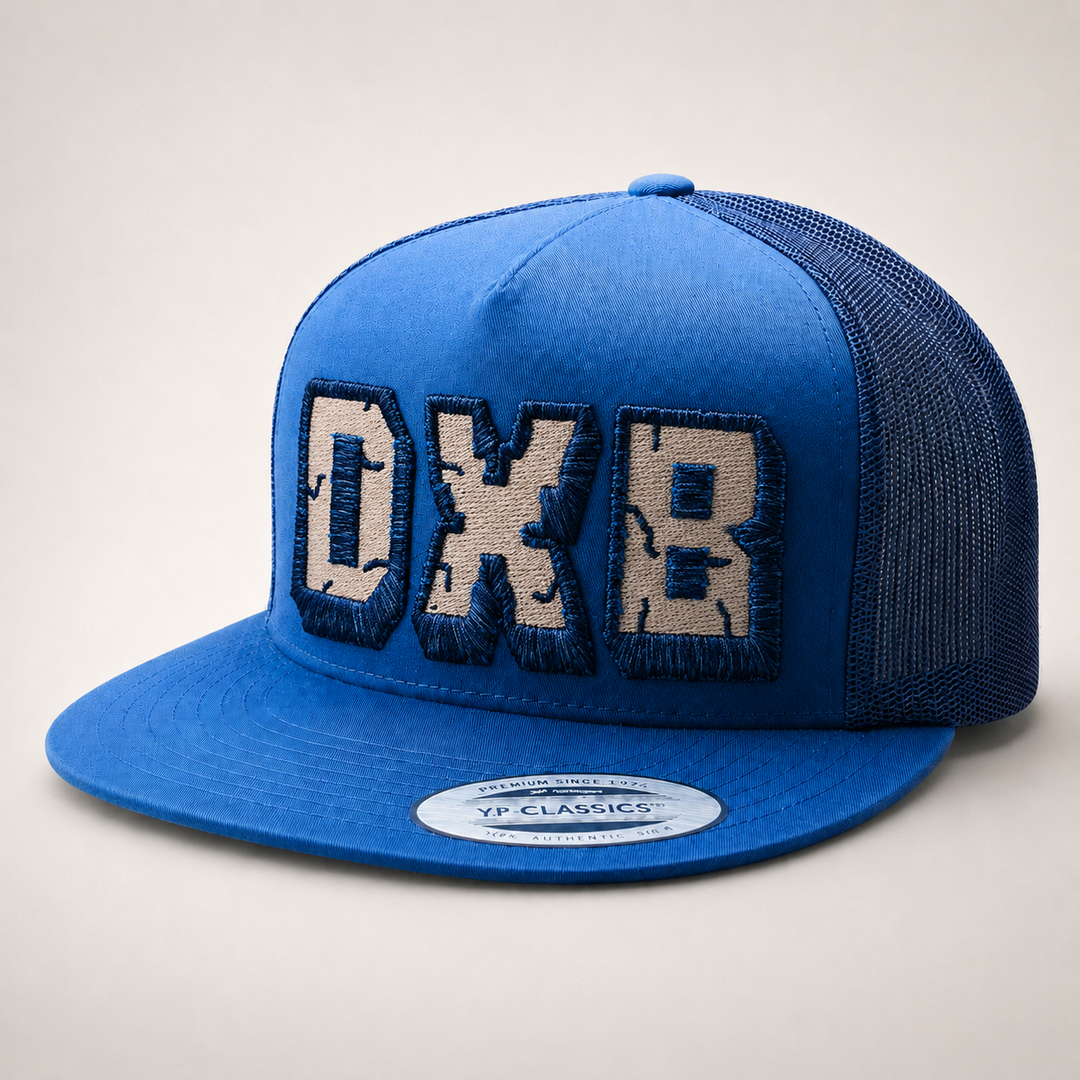 Blue cap with &