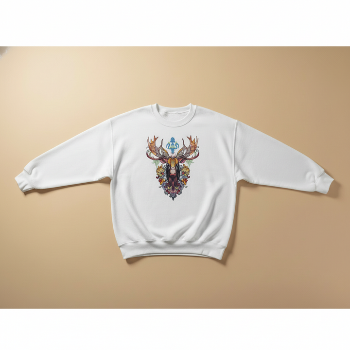 Baroque Moose — Premium Embroidered Sweatshirt | Original EmbroMania Design