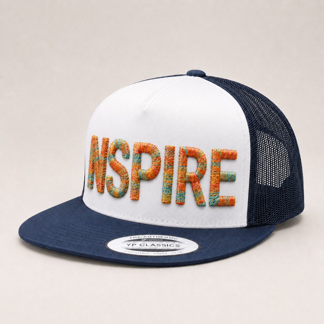 Nautical – Chunky Rope 3D Puff Cap Style 2 · Twisted Rope Texture Detail | Hand Finished in Dubai | EmbroMania