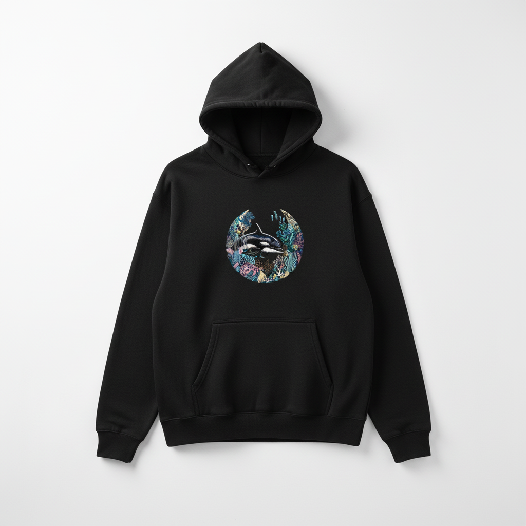 Orca Sanctuary — Embroidered Hoodie | EmbroMania