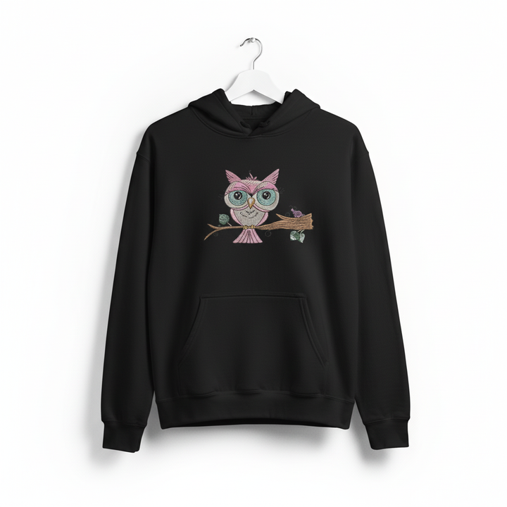Owl &amp; Snail Friends Machine Embroidered Sweatshirt – Hand Finished in Dubai | EmbroMania