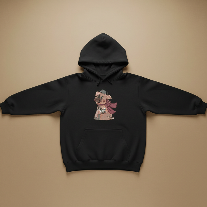 Pig &amp; Mouse Besties Machine Embroidered Sweatshirt – Hand Finished in Dubai | EmbroMania