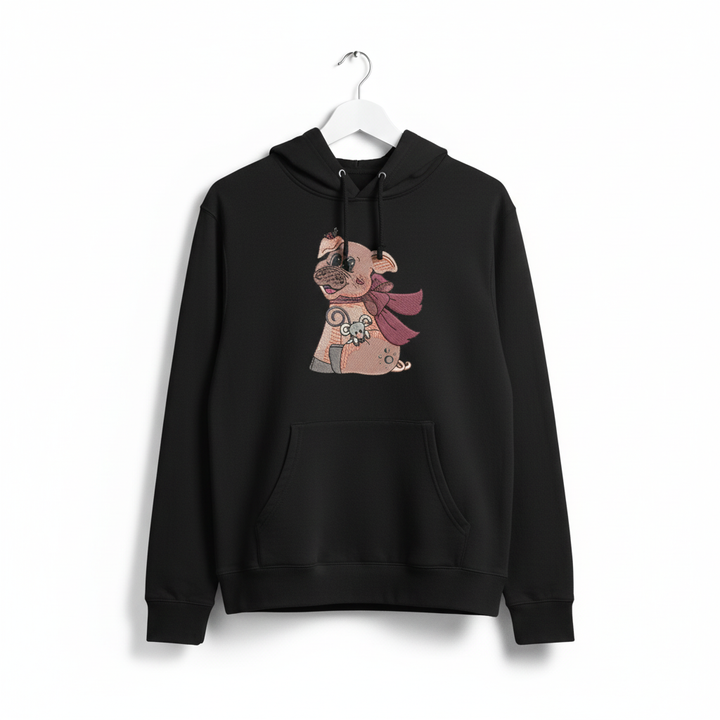 Pig &amp; Mouse Besties Machine Embroidered Sweatshirt – Hand Finished in Dubai | EmbroMania