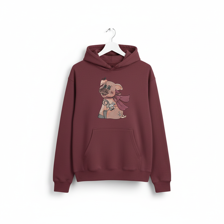 Pig &amp; Mouse Besties Machine Embroidered Sweatshirt – Hand Finished in Dubai | EmbroMania