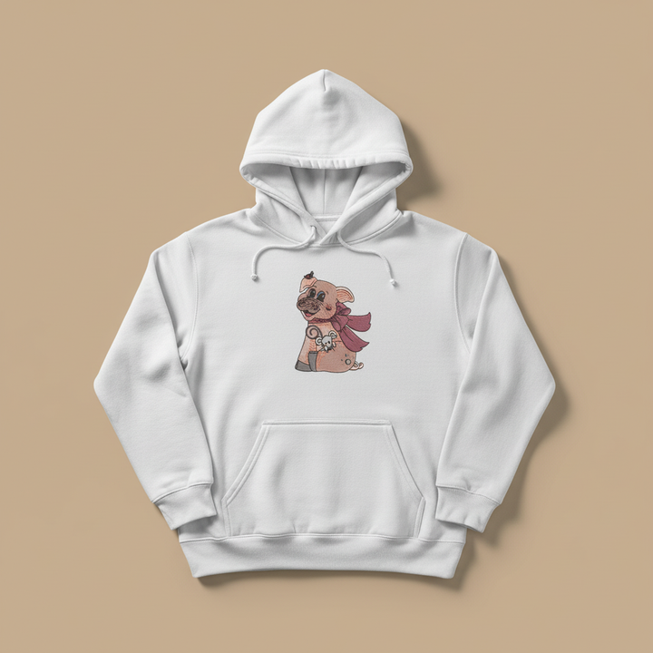 Pig &amp; Mouse Besties Machine Embroidered Sweatshirt – Hand Finished in Dubai | EmbroMania