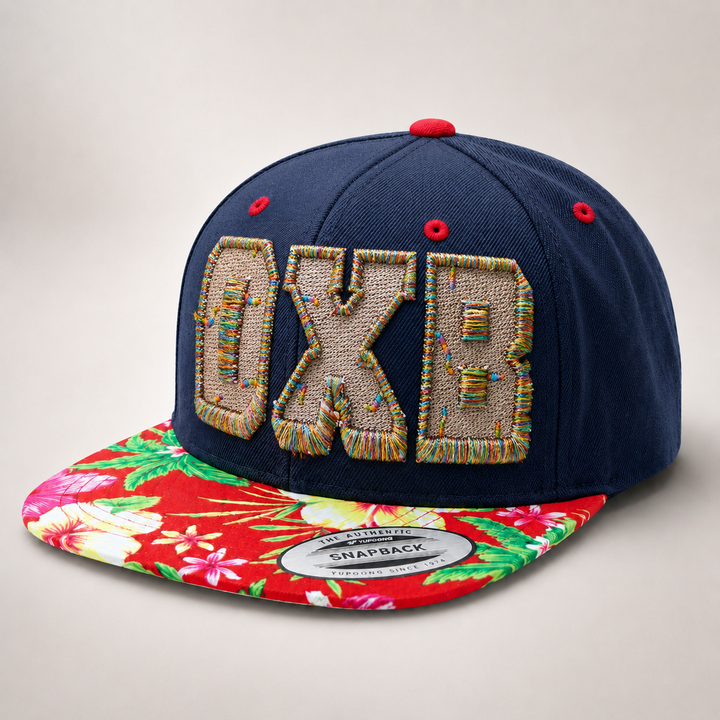 Navy blue cap with colorful &