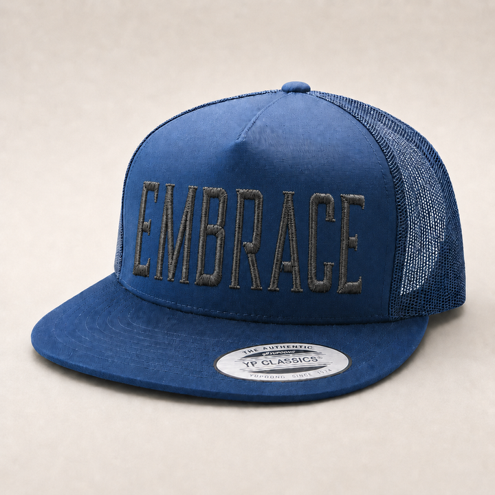 Blue cap with &