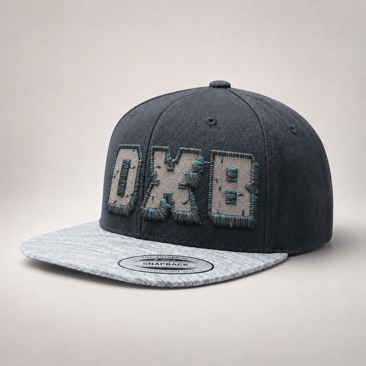 Black and gray cap with &