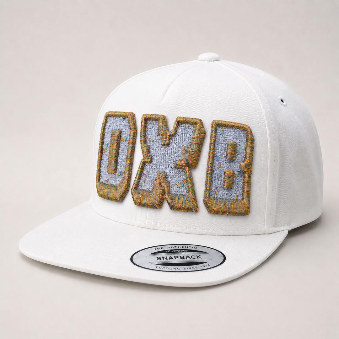 White cap with &