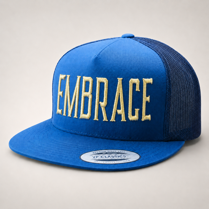 Blue cap with &