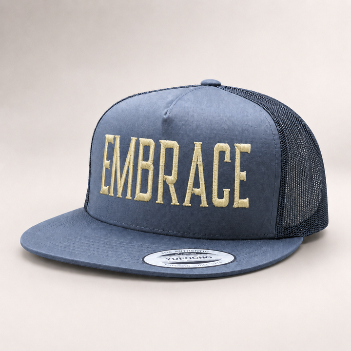 Blue cap with &