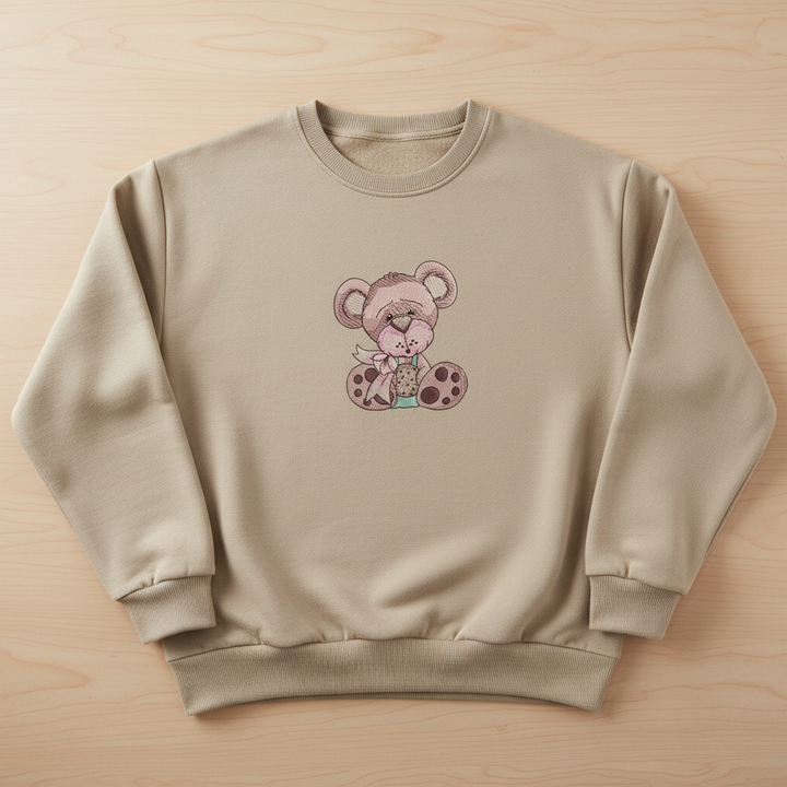 Teddy Bear Cookie — Premium Embroidered Collection | Hoodie • Sweatshirt • Jute Tote | Original EmbroMania Design